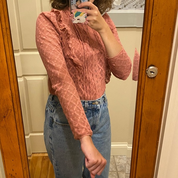 EverNew coquette Pink Lace Long Sleeve with Tank Top. Melbourne - Picture 2 of 16